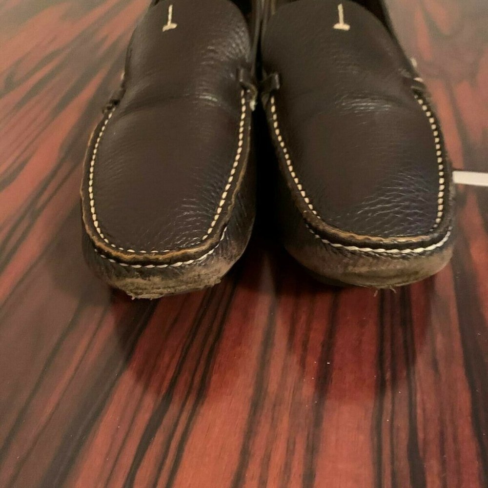 PRADA Brown Leather Moccasins SZ 6.5 - Picture 3 of 12
